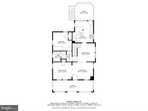 Floorplan - 1001 Overbrook Rd, Baltimore, MD 21239 photo 1 of 3