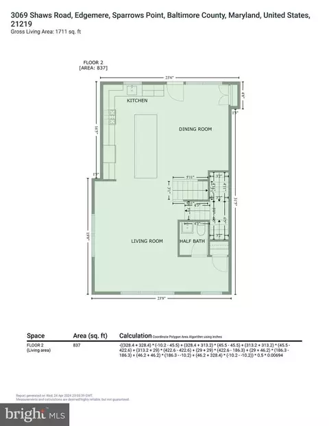Floorplan - 3069 Shaws Rd, Sparrows Point, MD 21219 photo 6 of 7