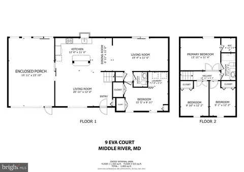 Floorplan - 9 Eva Ct, Middle River, MD 21220 photo 3 of 3