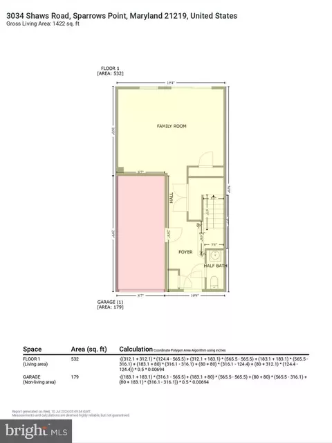 Floorplan - 3034 Shaws Rd, Sparrows Point, MD 21219 photo 6 of 7