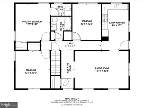 Floorplan - 1543 S Rolling Rd, Halethorpe, MD 21227 photo 2 of 3