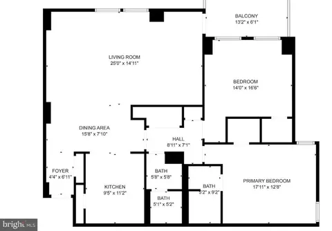 Floorplan - 205 E Joppa Rd #608, Towson, MD 21286 photo 1 of 1