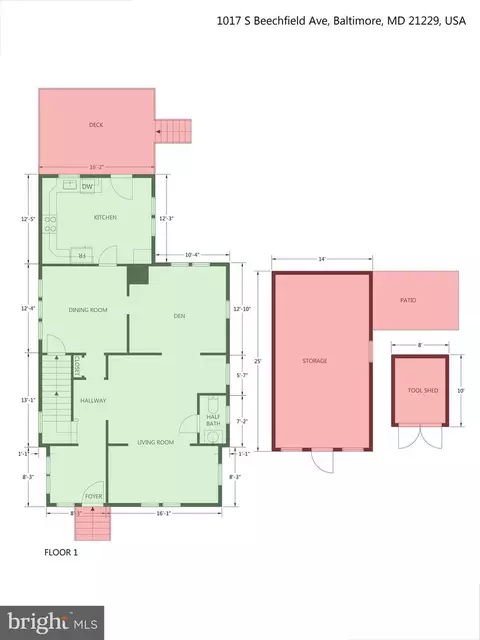 Floorplan - 1017 S Beechfield Ave, Baltimore, MD 21229 photo 3 of 5