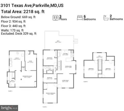 Floorplan - 3101 Texas Ave, Parkville, MD 21234 photo 1 of 1