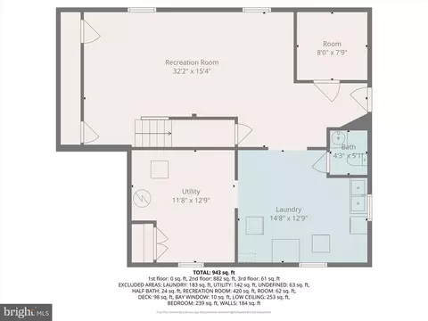 Floorplan - 1821 Weyburn Rd, Rosedale, MD 21237 photo 3 of 4