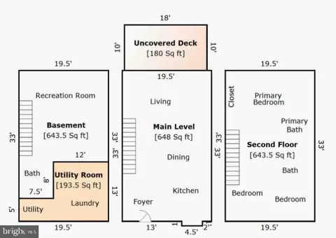 Floorplan - 1635 Winding Brook Way, Windsor Mill, MD 21244 photo 1 of 3