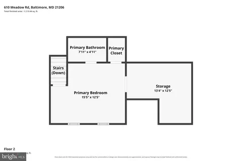 Floorplan - 610 Meadow Rd, Baltimore, MD 21206 photo 2 of 2