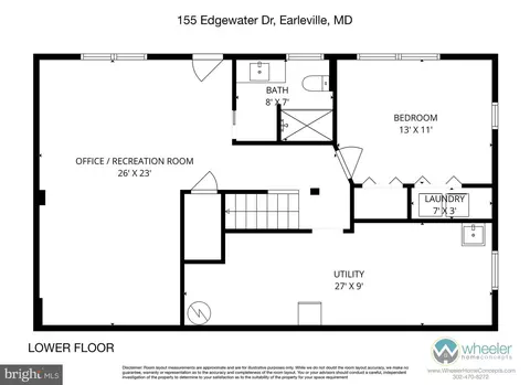 Floorplan - 155 Edgewater Dr, Earleville, MD 21919 photo 1 of 2