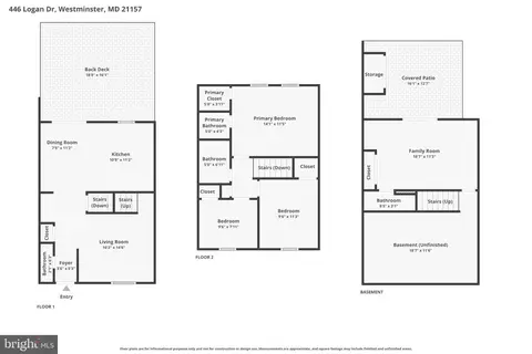 Floorplan - 446 Logan Dr, Westminster, MD 21157 photo 1 of 3