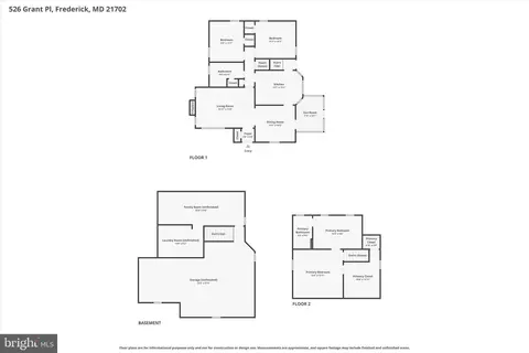 Floorplan - 526 Grant Pl, Frederick, MD 21702 photo 1 of 4