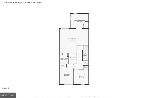 Floorplan - 1709 Woodruff Way, Frederick, MD 21701 photo 3 of 3