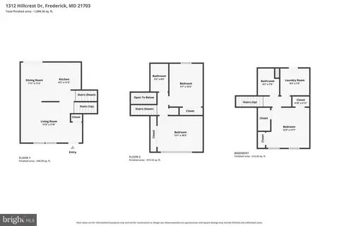 Floorplan - 1312 Hillcrest Dr, Frederick, MD 21703 photo 2 of 4