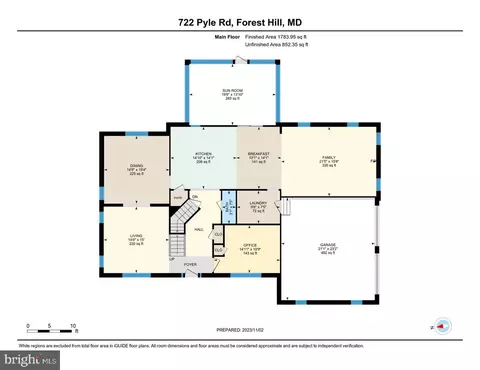 Floorplan - 722 Pyle Rd, Forest Hill, MD 21050 photo 1 of 3