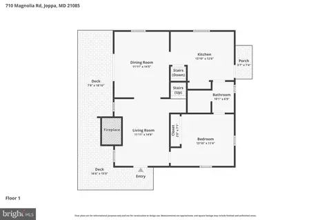 Floorplan - 710 Magnolia Rd, Joppa, MD 21085 photo 1 of 2