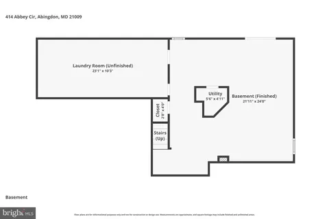 Floorplan - 414 Abbey Cir, Abingdon, MD 21009 photo 3 of 3