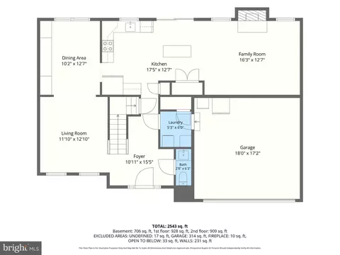 Floorplan - 3713 Wolf Trl, Abingdon, MD 21009 photo 2 of 4