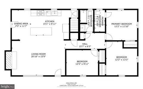 Floorplan - 8721 Susini Dr, Laurel, MD 20723 photo 2 of 3