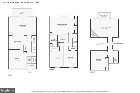 Floorplan - 10522 E Wind Way, Columbia, MD 21044 photo 1 of 3