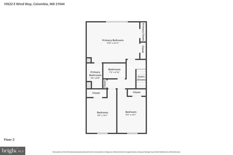 Floorplan - 10522 E Wind Way, Columbia, MD 21044 photo 2 of 3