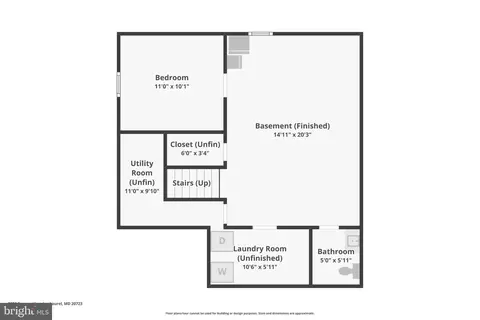 Floorplan - 9236 Stream View Ln, Laurel, MD 20723 photo 1 of 3