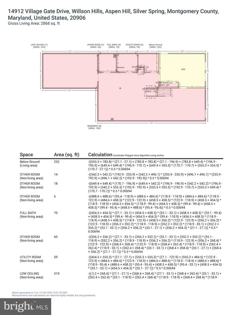 Floorplan - 14912 Village Gate Dr, Silver Spring, MD 20906 photo 7 of 8