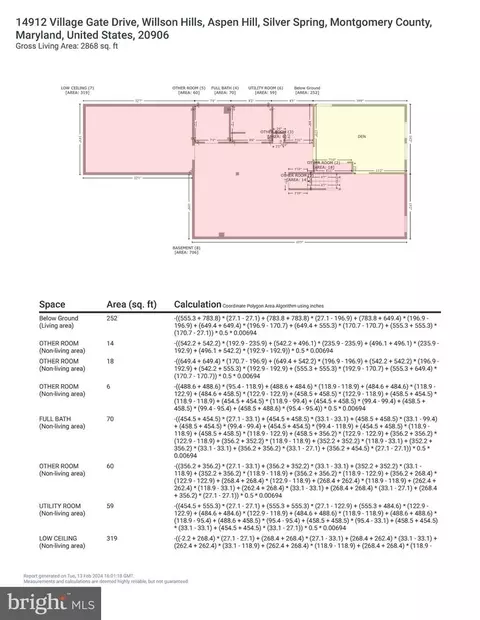Floorplan - 14912 Village Gate Dr, Silver Spring, MD 20906 photo 7 of 8