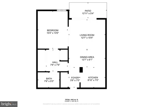 Floorplan - 3603 Gleneagles Dr #6-1D, Silver Spring, MD 20906 photo 1 of 1