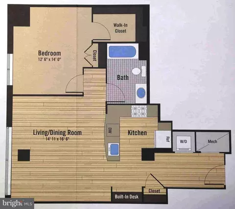 Floorplan - 7915 Eastern Ave #407, Silver Spring, MD 20910 photo 1 of 1