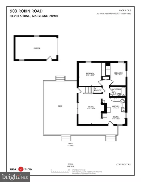Floorplan - 903 Robin Rd, Silver Spring, MD 20901 photo 1 of 2