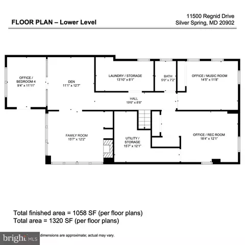 Floorplan - 11500 Regnid Dr, Silver Spring, MD 20902 photo 2 of 2