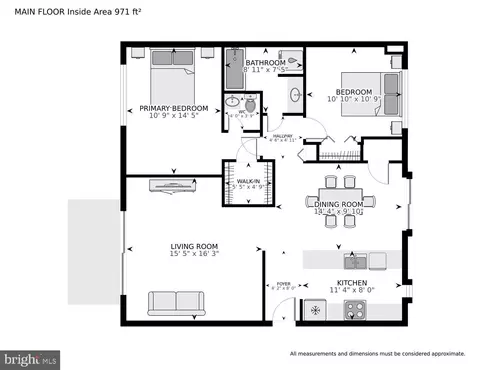 Floorplan - 3340 Hewitt Ave #4-3-C, Silver Spring, MD 20906 photo 1 of 1