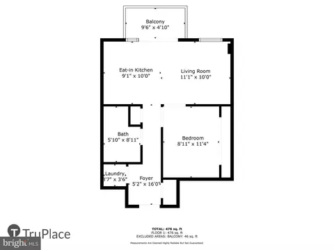 Floorplan - 1320 Fenwick Ln #609, Silver Spring, MD 20910 photo 1 of 1