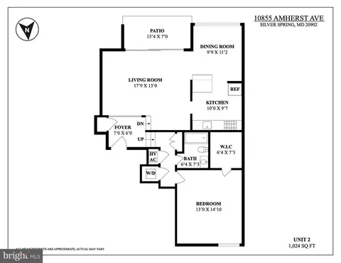 Floorplan - 10855 Amherst Ave #2, Silver Spring, MD 20902 photo 1 of 1