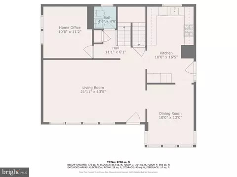 Floorplan - 1503 Crestline Rd, Silver Spring, MD 20904 photo 2 of 5