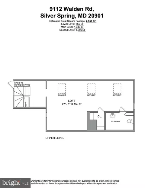 Floorplan - 9112 Walden Rd, Silver Spring, MD 20901 photo 2 of 3