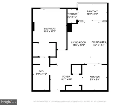 Floorplan - 930 Wayne Ave #1407, Silver Spring, MD 20910 photo 1 of 1