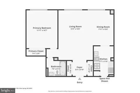 Floorplan - 1900 Lyttonsville Rd #1204, Silver Spring, MD 20910 photo 1 of 1