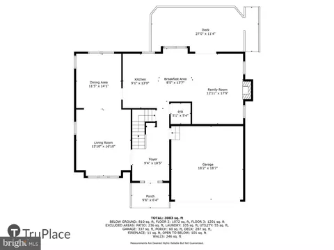 Floorplan - 3404 Olive Branch Dr, Silver Spring, MD 20904 photo 2 of 4