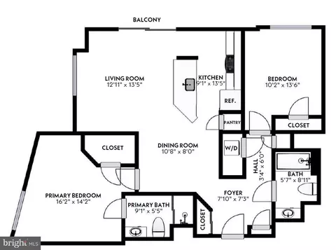 Floorplan - 930 Wayne Ave #1210, Silver Spring, MD 20910 photo 1 of 1