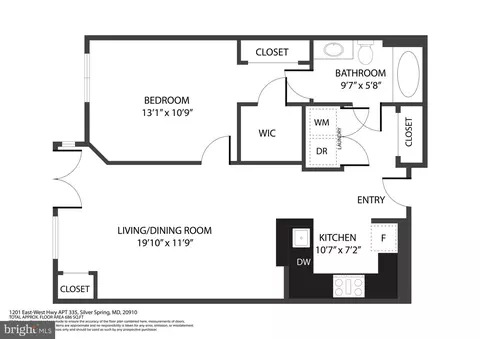 Floorplan - 1201 E West Hwy #335, Silver Spring, MD 20910 photo 1 of 1