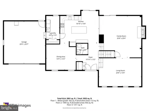 Floorplan - 15205 Rockport Dr, Silver Spring, MD 20905 photo 1 of 3