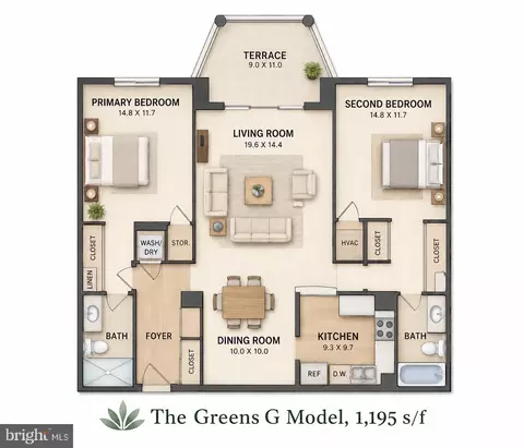 Floorplan - 15100 Interlachen Dr #4-110, Silver Spring, MD 20906 photo 1 of 1