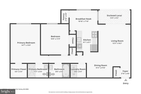Floorplan - 15310 Pine Orchard Dr #84-1B, Silver Spring, MD 20906 photo 1 of 1