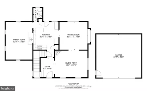 Floorplan - 9403 Warren St, Silver Spring, MD 20910 photo 3 of 6