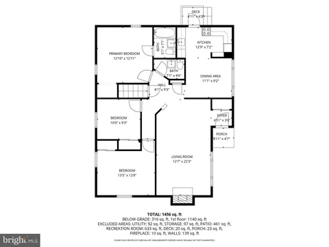 Floorplan - 1513 Flora Ln, Silver Spring, MD 20910 photo 2 of 3