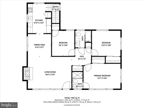Floorplan - 411 Dennis Ave, Silver Spring, MD 20901 photo 1 of 3