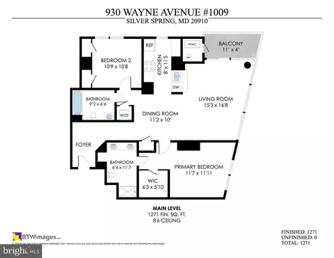 Floorplan - 930 Wayne Ave #1009, Silver Spring, MD 20910 photo 1 of 1