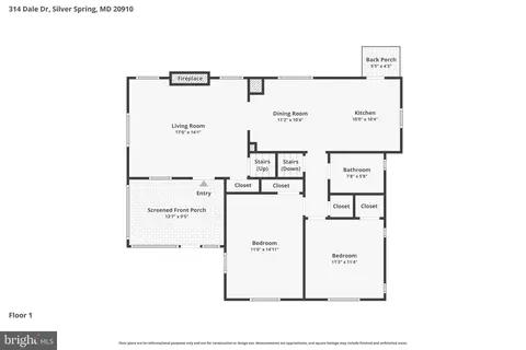 Floorplan - 314 Dale Dr, Silver Spring, MD 20910 photo 2 of 2