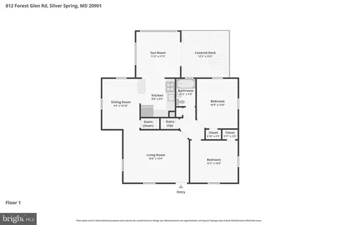 Floorplan - 812 Forest Glen Rd, Silver Spring, MD 20901 photo 2 of 3