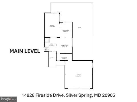 Floorplan - 14828 Fireside Dr, Silver Spring, MD 20905 photo 1 of 5